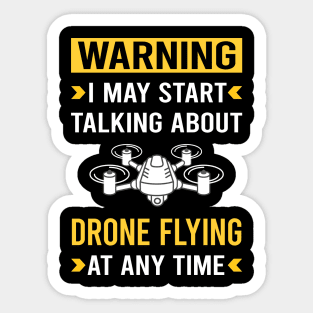 Warning Drone Flying Drones Sticker